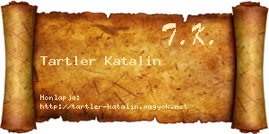 Tartler Katalin névjegykártya